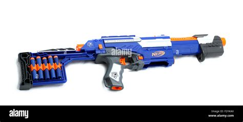 NERF Gun by Hasbro with Foam Darts Included .